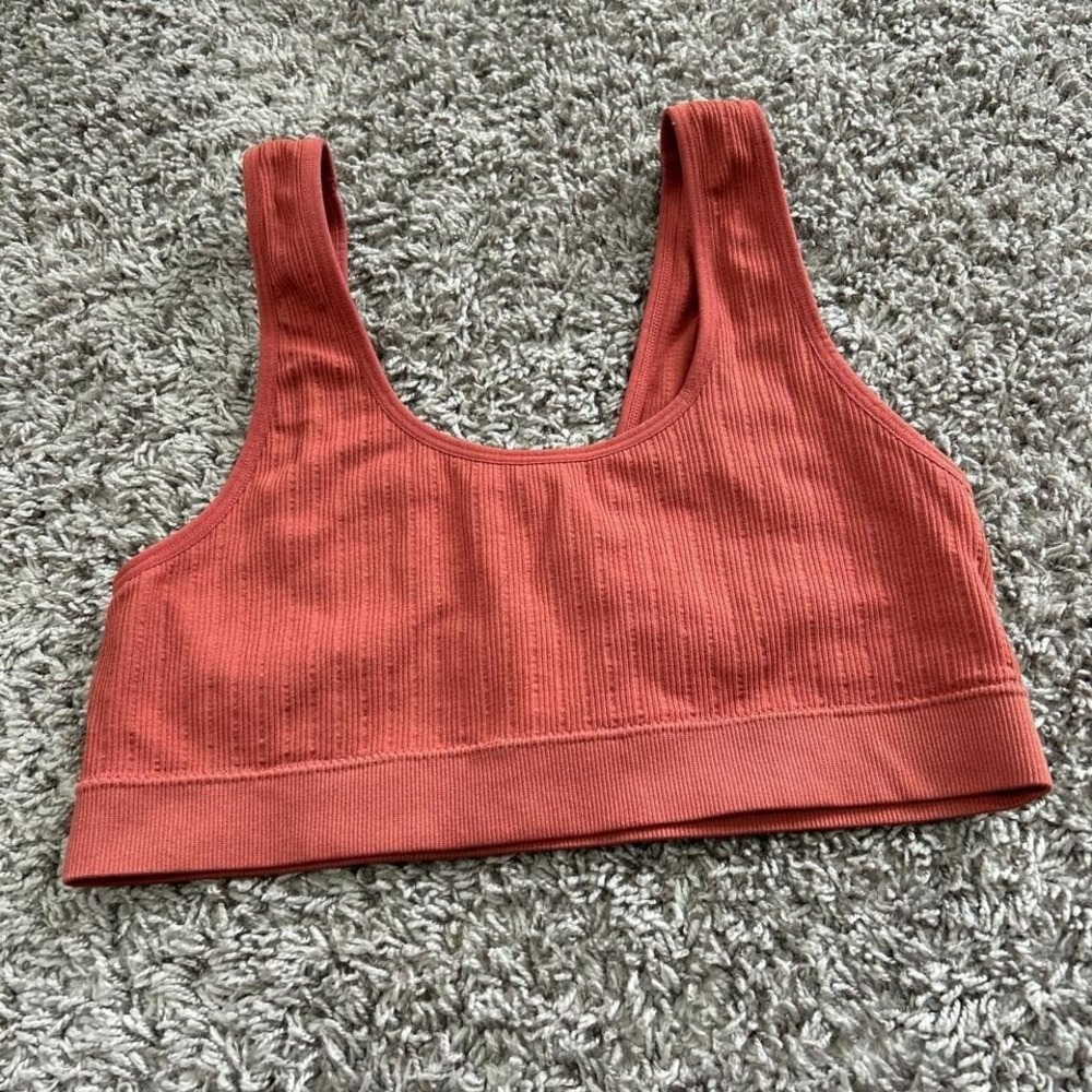 No boundaries medium burnt orange Cute red sports bra
